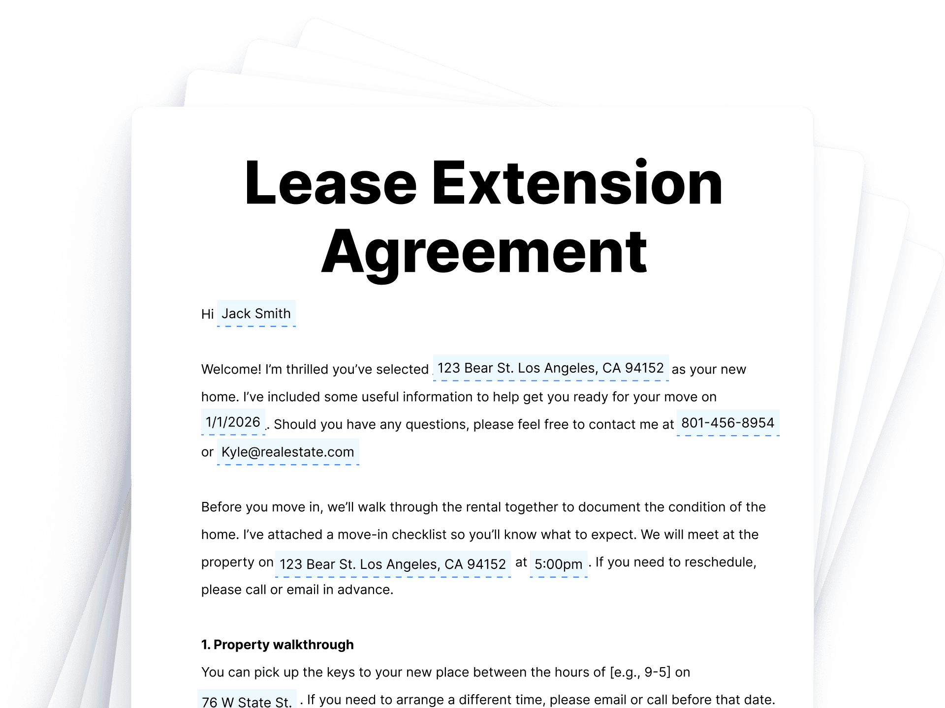 Lease Extension Agreement