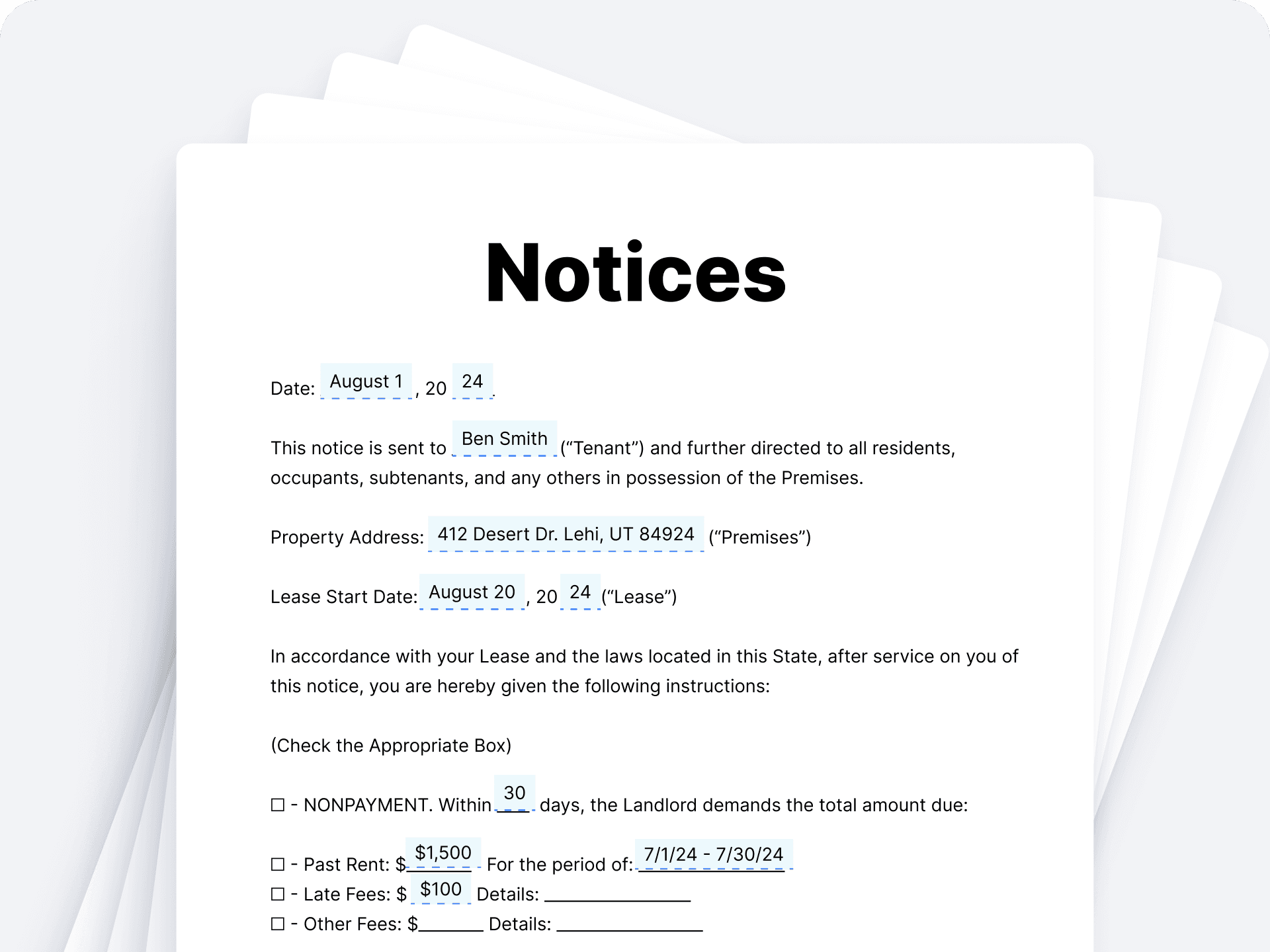 notices