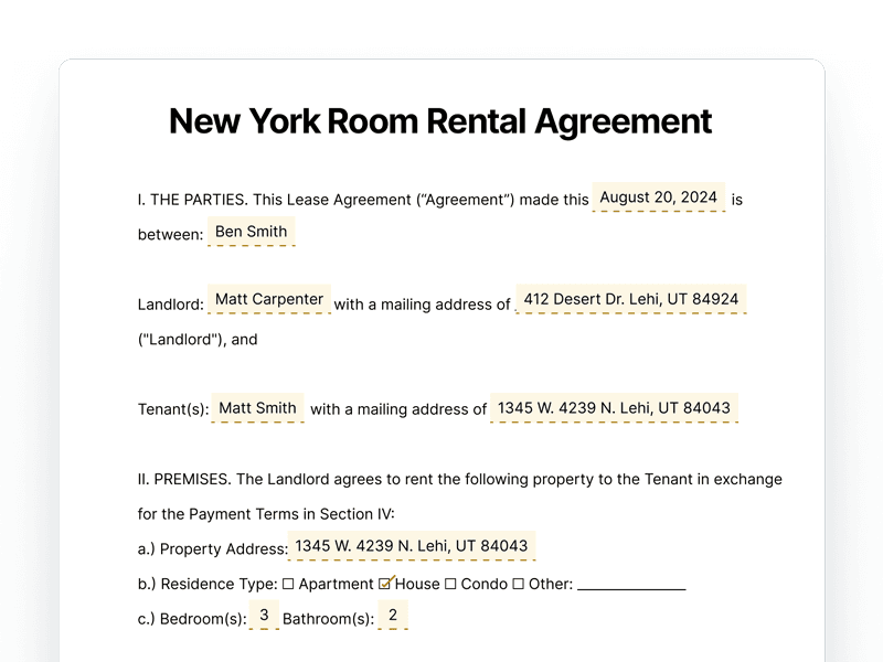 RoomRentalAgreement_New-York New York Room Rental Agreement