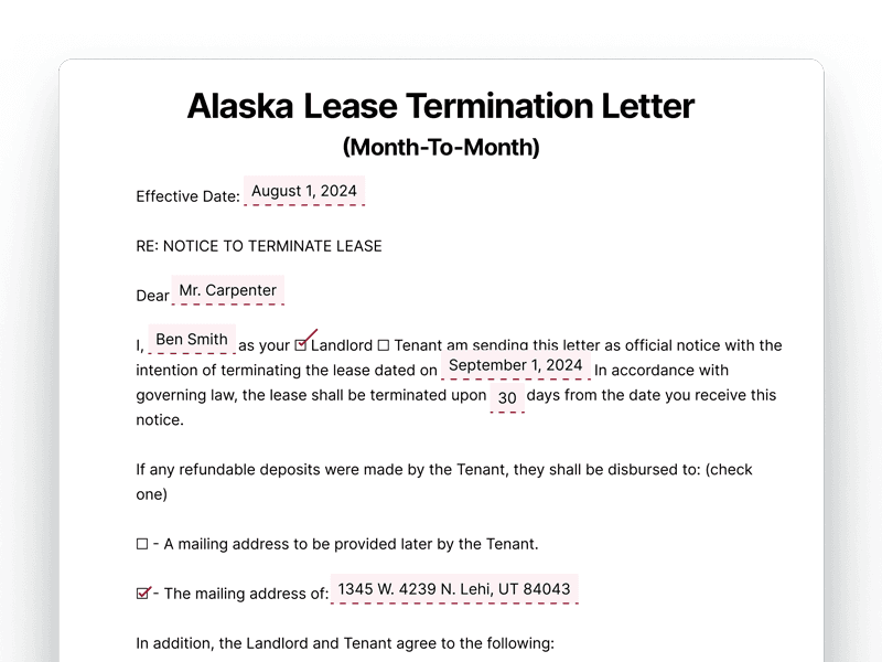 LeaseTerminationLetter_Alaska Alaska Lease Termination Letter For Month-To-Month Lease