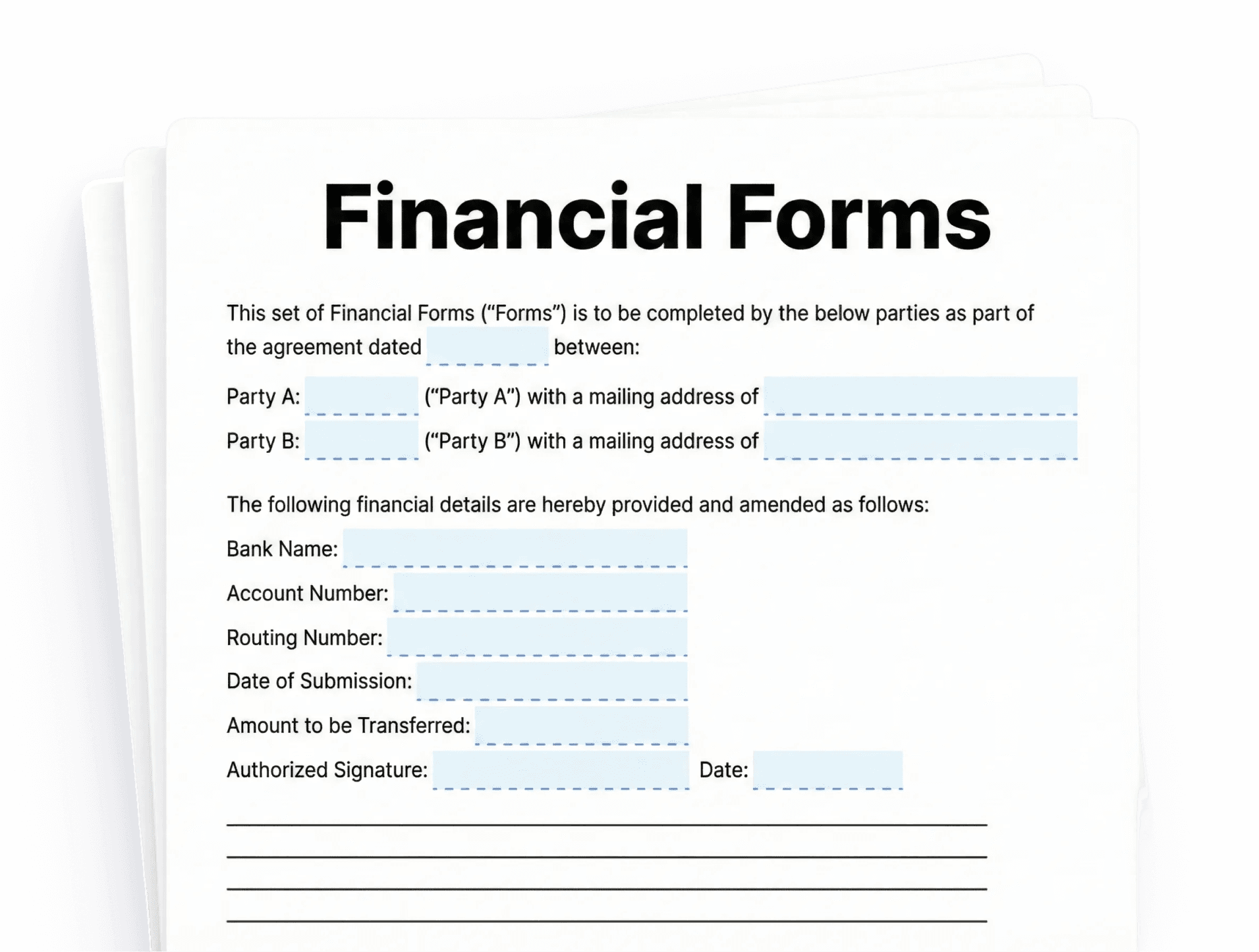 financial forms financial forms