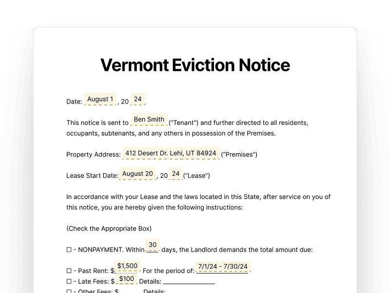 EvictionNotice_Vermont Vermont Eviction Notice