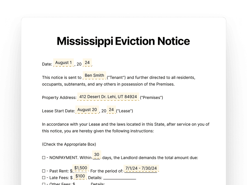 EvictionNotice_Mississippi Mississippi Eviction Notice