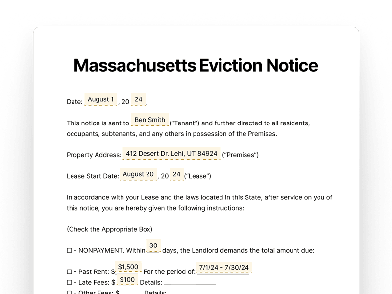 EvictionNotice_Massachusetts Massachusetts Eviction Notice