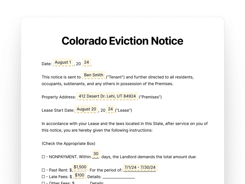 EvictionNotice_Colorado Colorado Eviction Notice