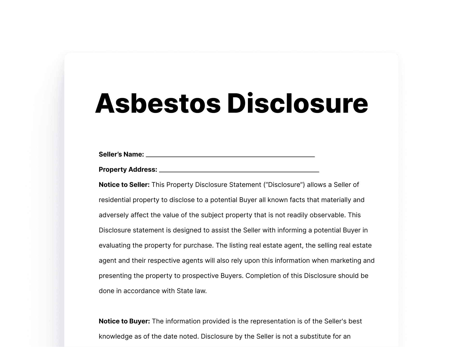 Asbestos Disclosure Asbestos Disclosure
