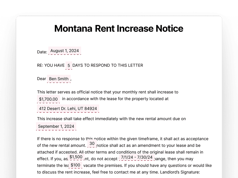 template_RENT-INCREASE-NOTICE_Montana Montana Rent Increase Notice