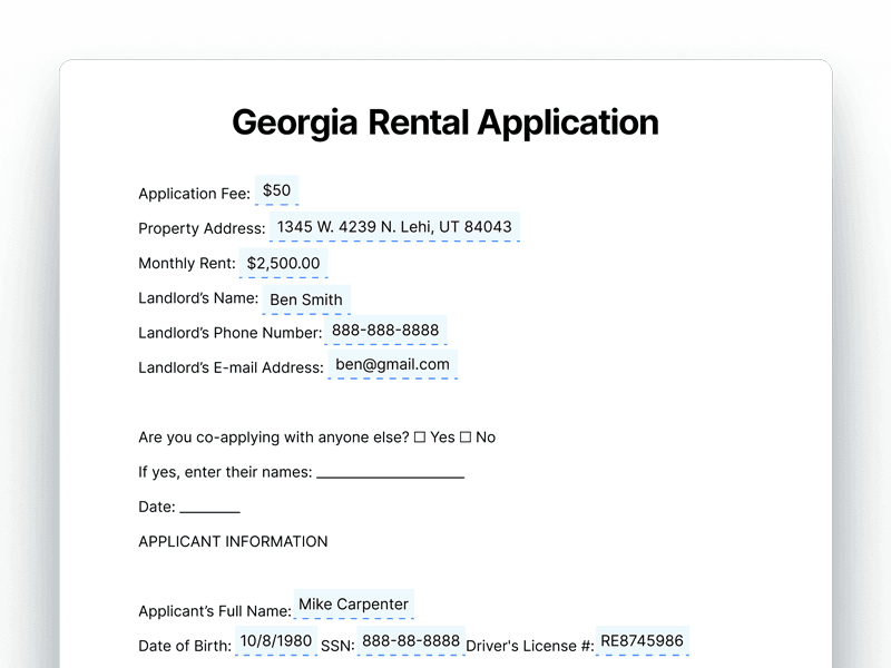 RentalApplication_Georgia Georgia Rental Application