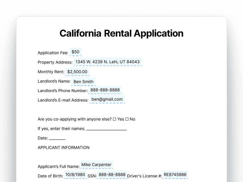 RentalApplication_California California Rental Application