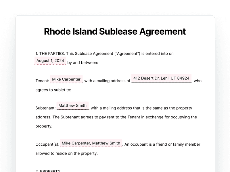 SubleaseAgreement_Rhode-Island Rhode Island Sublease Agreement