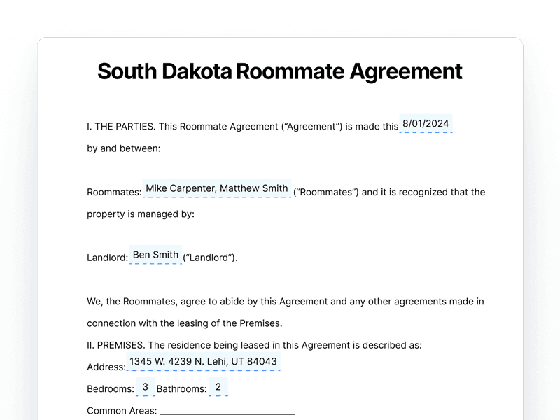 template_Roomate-Agreement_South-Dakota South Dakota Roommate Arrangement