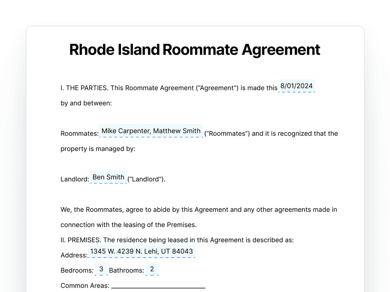 template_Roomate-Agreement_Rhode-Island Rhode Island Roommate Agreement