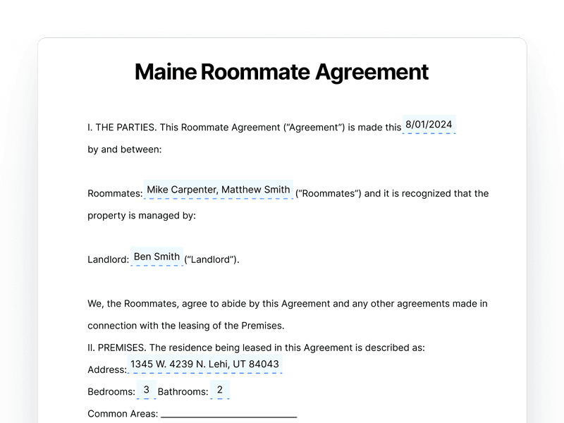 template_Roomate-Agreement_Maine Maine Roommate Agreement