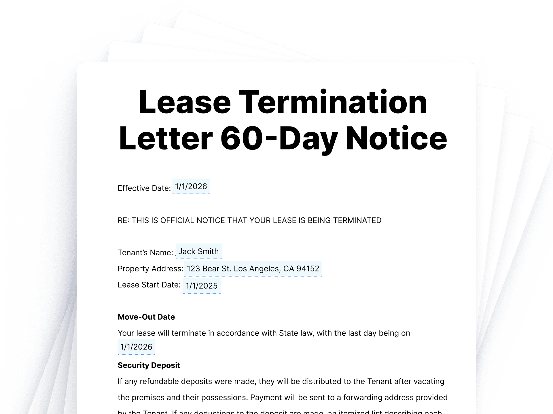 Lease Termination Letter 60-Day Notice Lease Termination Letter 60-Day Notice