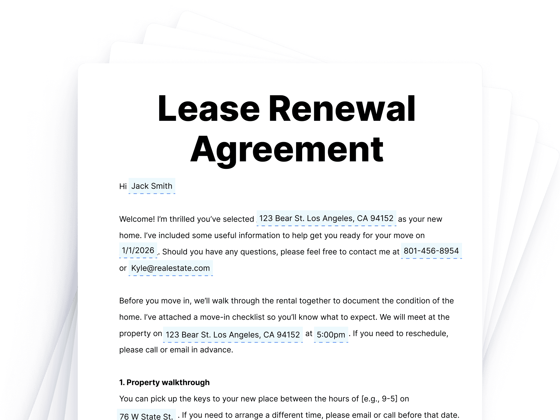 Lease Renewal Agreement Lease Renewal Agreement