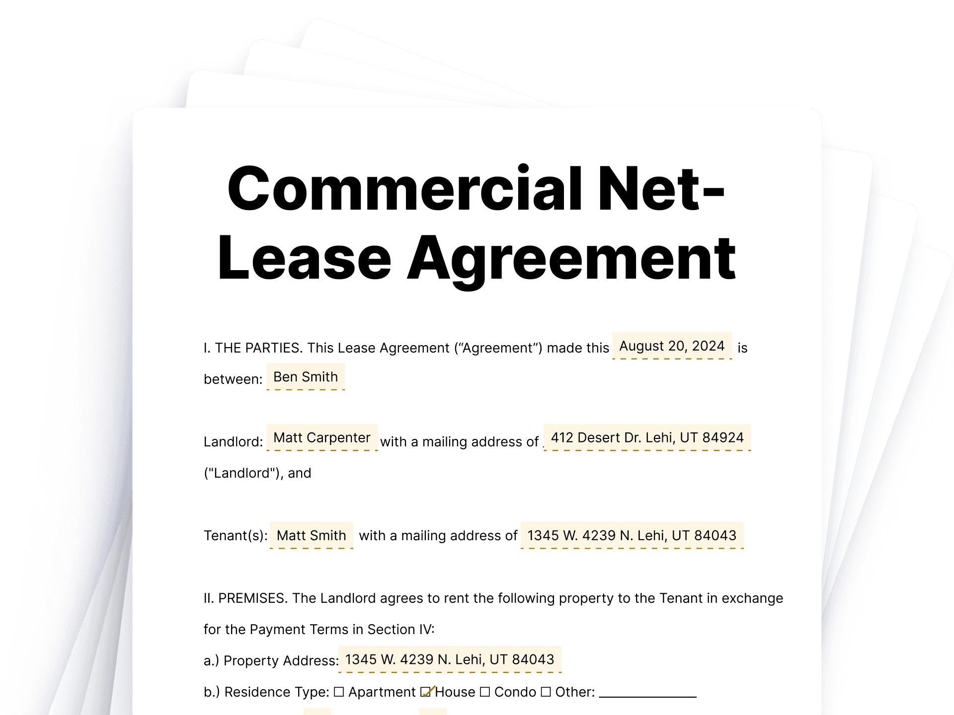 Commercial Net- Lease Agreement Commercial Net- Lease Agreement