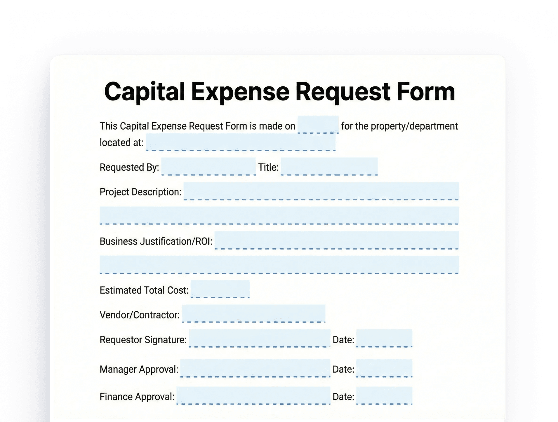 capital expense request form capital expense request form