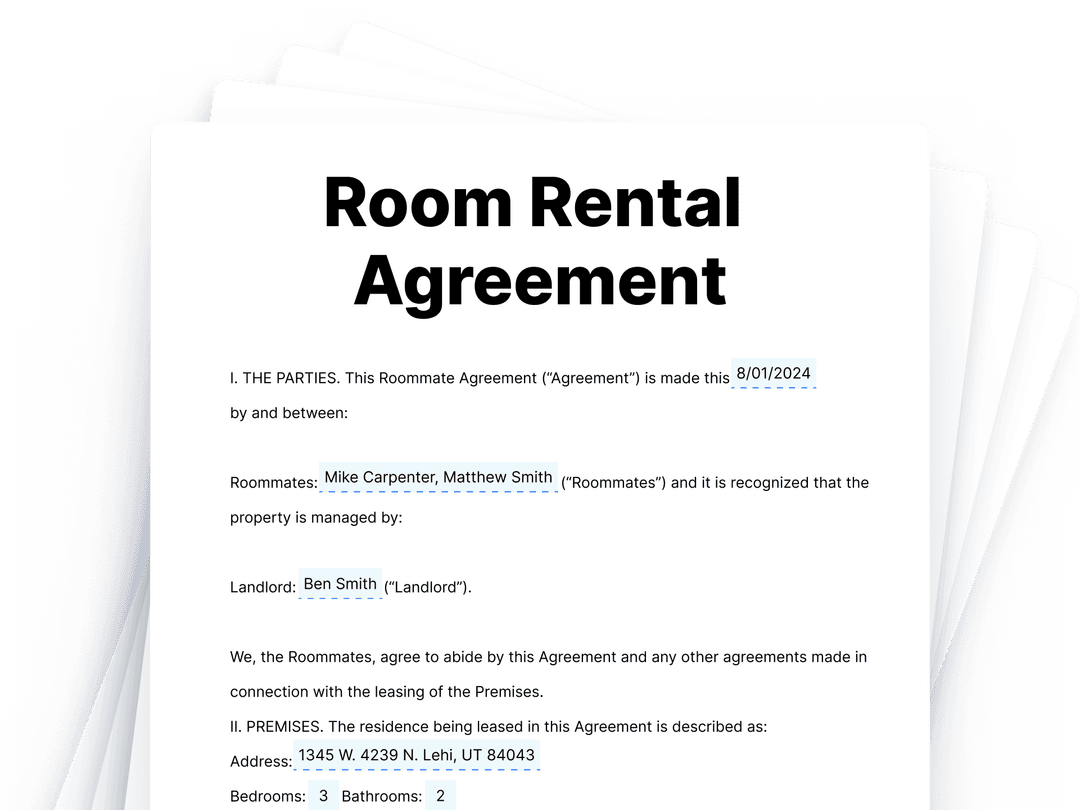 Room Rental Problem Free Room Rental Agreement Template (PDF, Word, Google Doc) | RocketRent