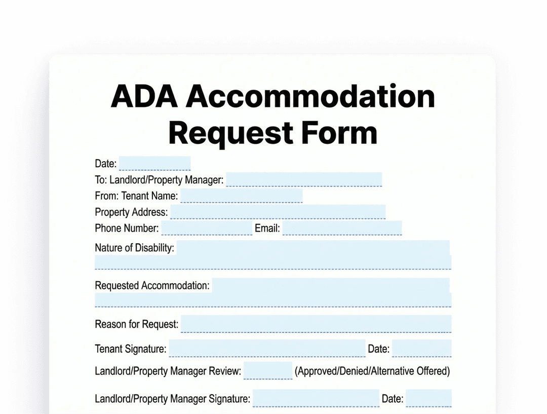 Free Ada Accommodation Request Form Template (PDF, Word, Google Doc ...