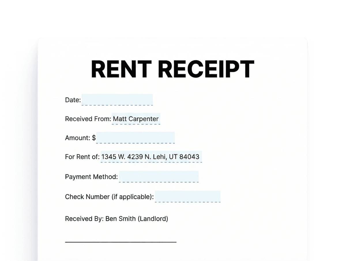 Formcollection Receipt Rds Free Rent Receipt Template (PDF, Word, Google Doc) | RocketRent
