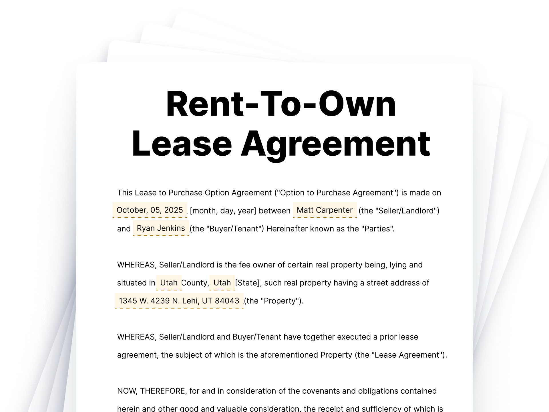 (main) Rent-To-Own Lease Agreement Rent to Own Lease Agreements