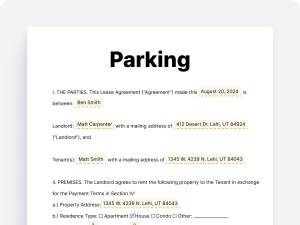 Parking Lease Agreement