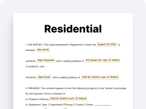 Residential Lease Agreements
