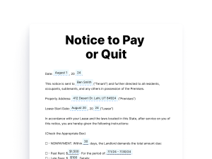 Notice to Pay or Quit