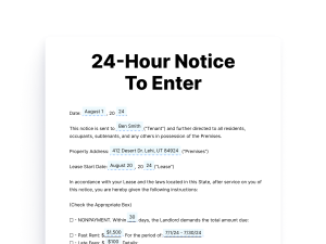 24-Hour Notice To Enter