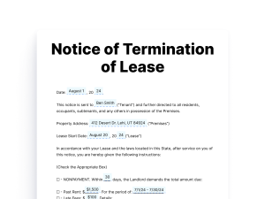 Notice of Termination of Lease