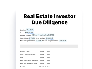 Real Estate Investor Due Diligence