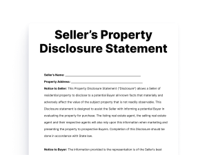 Seller’s Property Disclosure Statement