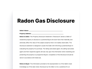 Radon Gas Disclosure