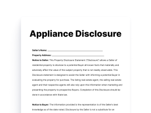 Appliance Disclosure