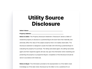 Utility Source Disclosure