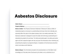 Asbestos Disclosure