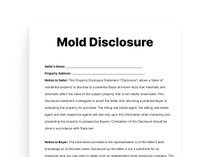 Mold Disclosure