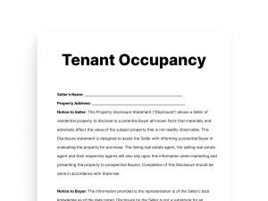 Tenant Occupancy