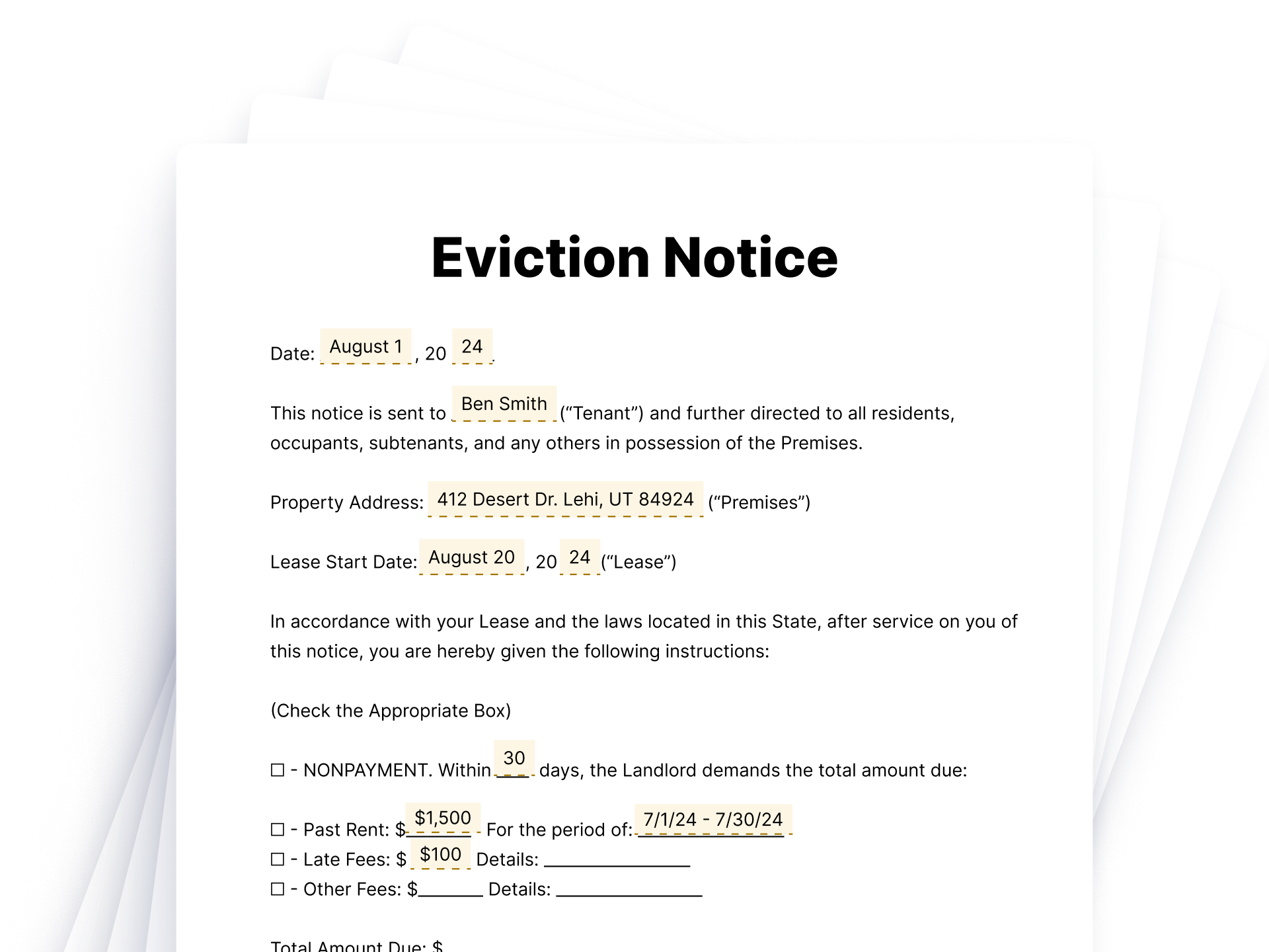 Eviction Notice RocketRent