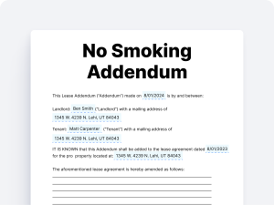 No Smoking Addendum