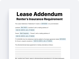 Renter's Insurance Requirements