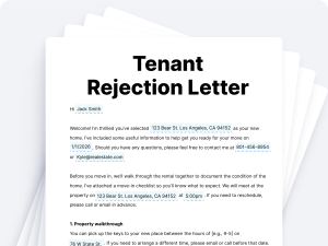 Tenant Rejection Letter