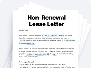 Non-Renewal Lease Letter