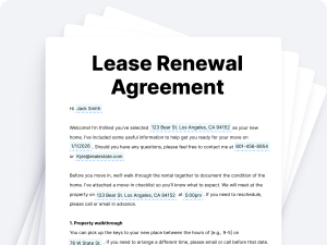 Lease Renewal Agreement