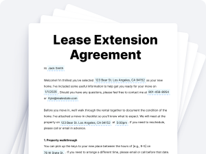 Lease Extension Agreement