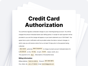 Credit Card Authorization