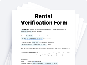Rental Verification Form