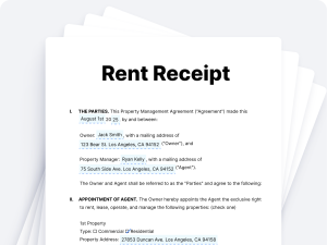 Rent Receipt