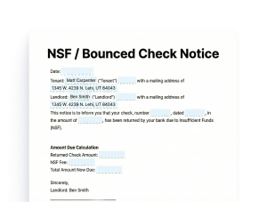 NSF / Bounced Check Notice