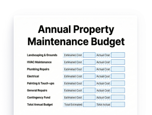 annual property maintenance budget